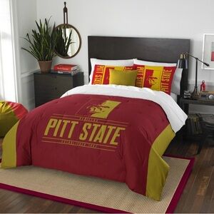 Pitt State Red and Gold Bedding Set